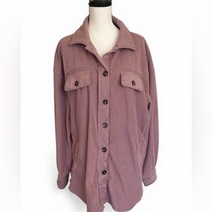Soft Fleece Jacket Shacket Shirt L